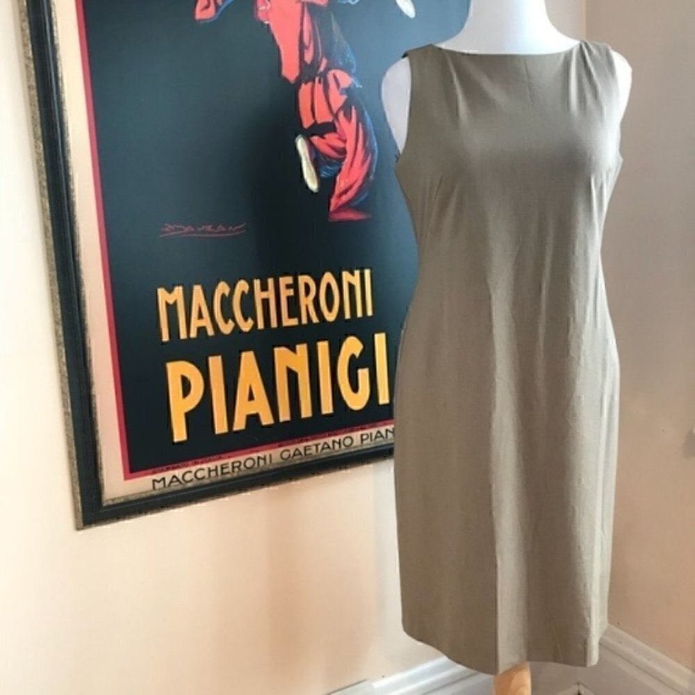 LONDON TIMES: Tannish Brown Tailored Dress